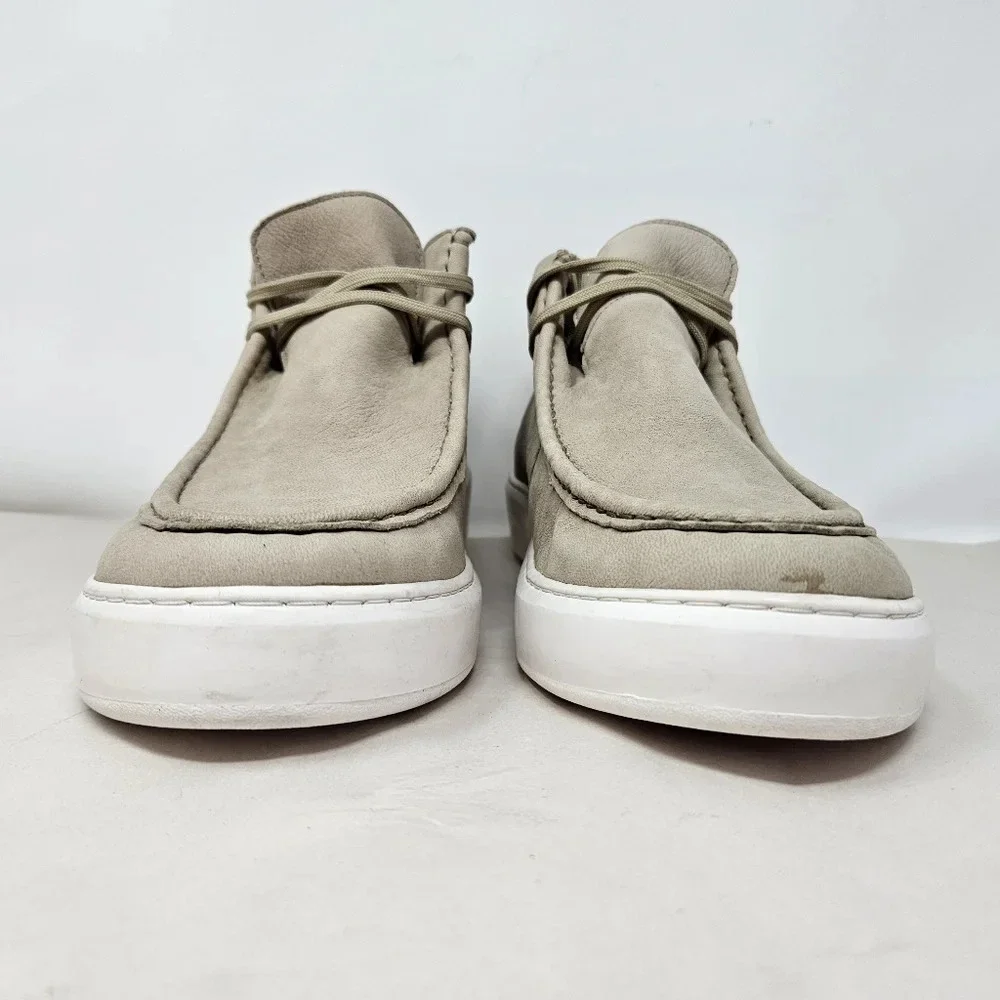 Steve Madden Men's Chukka Sneakers Sz 12 Taupe Leather Lace Up Casual Comfort